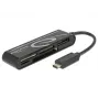 DeLOCK USB2.0 kortinlukija USB Type-C uros 5 korttipaikkaa - kortinlukija - all-in-one (moniformaatti) - USB-C (91739)