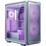 Cooler Master MasterFrame 500 Mesh ARGB Midi Tower -tietokonekotelo, hopea, karkaistu lasi