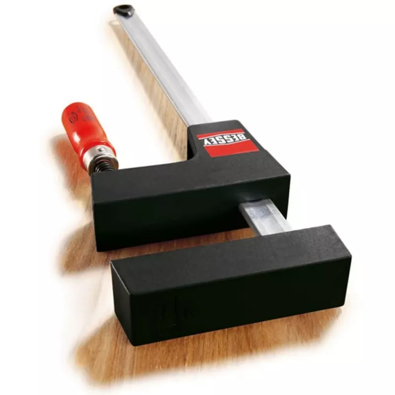 Bessey UniKlamp UK100 puristin, 1000 mm pituus, 80 mm ulottuma, musta/punainen