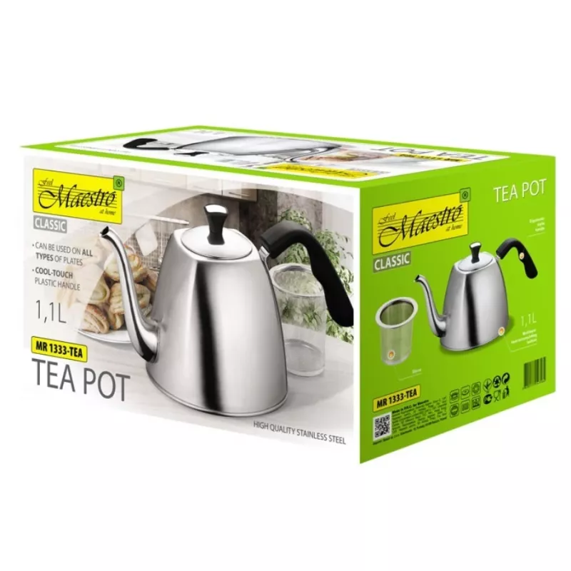 Maestro MR-1333-Tea teepannu teelle ja yrteille, 1,1 l, ruostumaton teräs
