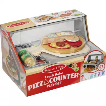 Melissa & Doug Top & Bake Pizza Counter puinen leikkisarja