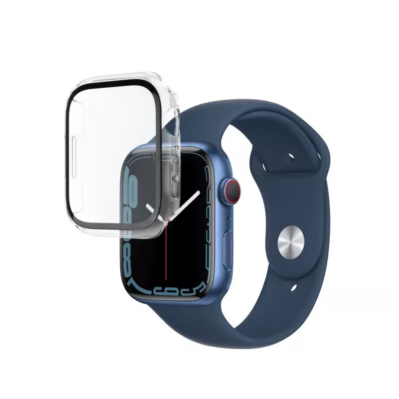 Suojakotelo FIXED Fixed Pure Apple Watch 46mm -kelloon läpinäkyvä karkaistulla lasilla