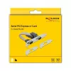 Laajennuskortti DeLOCK PCI Express x1 kahteen sarjaporttiin RS-232