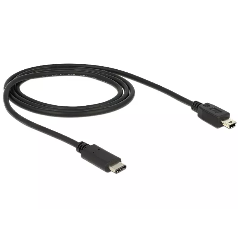 USB-kaapeli DeLOCK 83603 USB 2.0 1 m USB C Mini-USB B musta