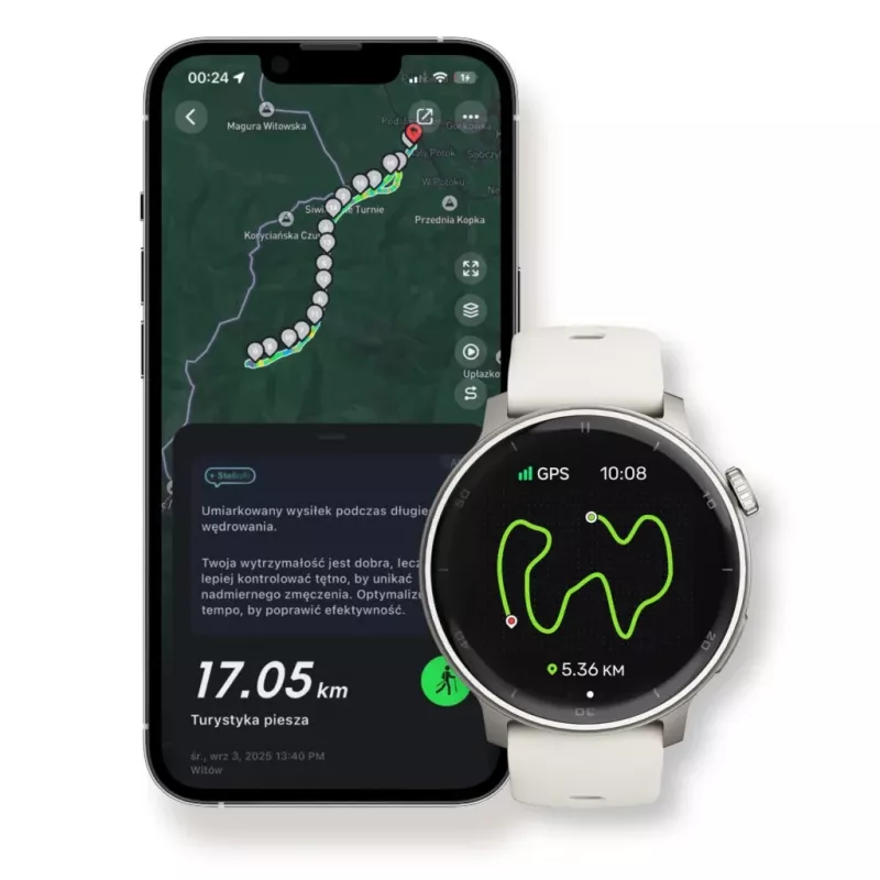 Älykello Stelio Activ GPS 46 mm hopea STSWA101SR, GPS, 46 mm kuori