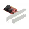 SATA PCI Express x4 -kortti DeLOCK 6 porttia Low Profile -muotokerroin