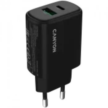 CANYON laturi OnCharge 250 25W 1xPD 1xQC EU musta
