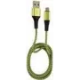 LC-POWER kaapeli USB-Micro-1M-7 1 m musta/vihreä, USB-A → Micro-USB (LC-C-USB-MICRO-1M-7)