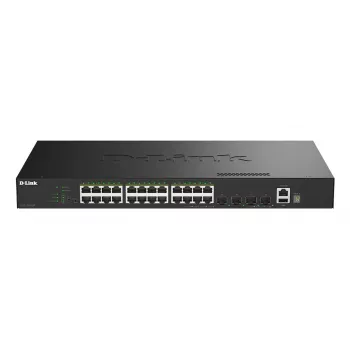 D-Link 28-porttinen Gigabit Stackable PoE+ Smart Managed -kytkin 4 x 10G SFP+ -portilla
