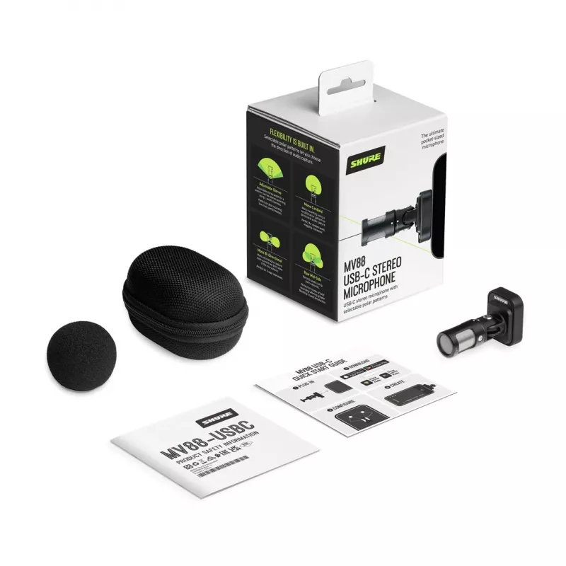 Shure MV88-USBC - stereomikrofoni USB-C-liitännällä