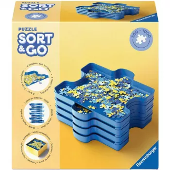 Säilytysratkaisu Ravensburger 12001674 lokeroilla ja kannettavalla rakenteella pienten osien lajitteluun