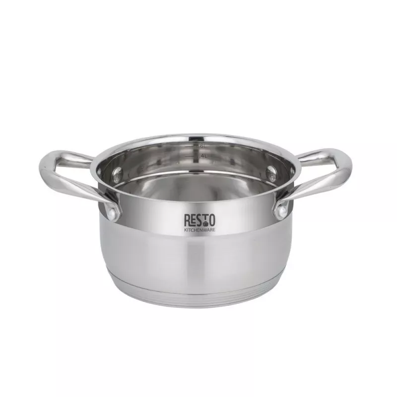 Pyöreä ruostumattomasta teräksestä valmistettu kattila Resto Kitchenware Libra 1,9 L