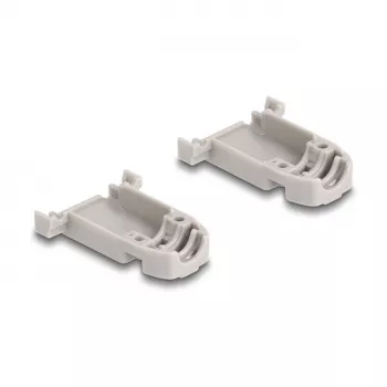 DELOCK D-Sub-kotelo 9-napainen kumitiivisteillä, muovi, musta/harmaa, 41,6×31,6×19,8 mm