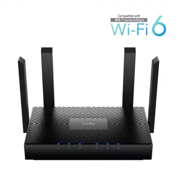 Cudy WR3000 langaton reititin Gigabit Ethernet dualband (2,4 GHz / 5 GHz) musta