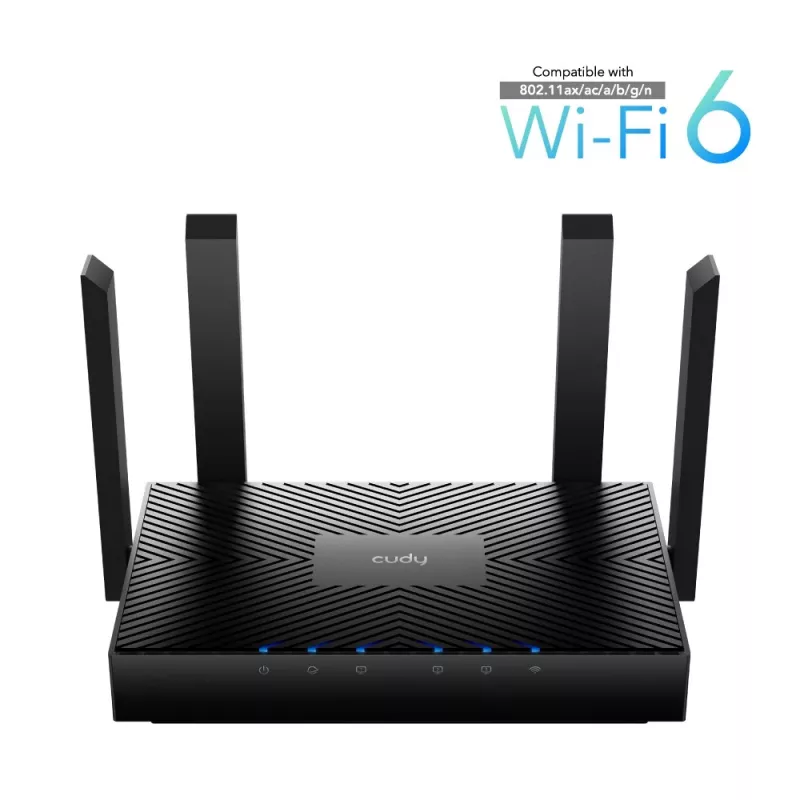 Cudy WR3000 langaton reititin Gigabit Ethernet dualband (2,4 GHz / 5 GHz) musta