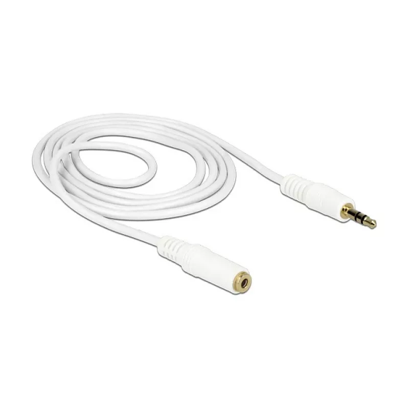Audiokaapeli 3,5 mm M-F DeLOCK 83767 2 m valkoinen