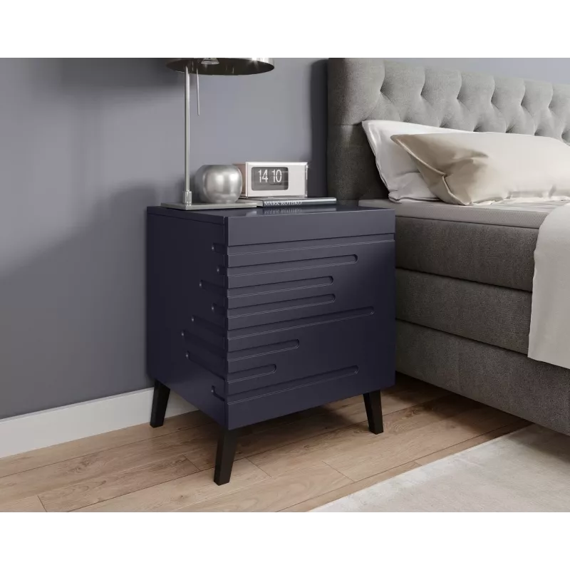 Yöpöytä cama meble NOVA 44×40×52 cm, 1 laatikko, laivastonsininen matta