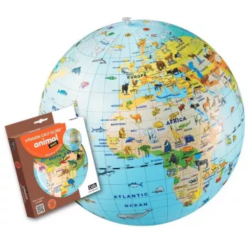Caly Animal Globe Maxi karttapallo 50 cm, monivärinen
