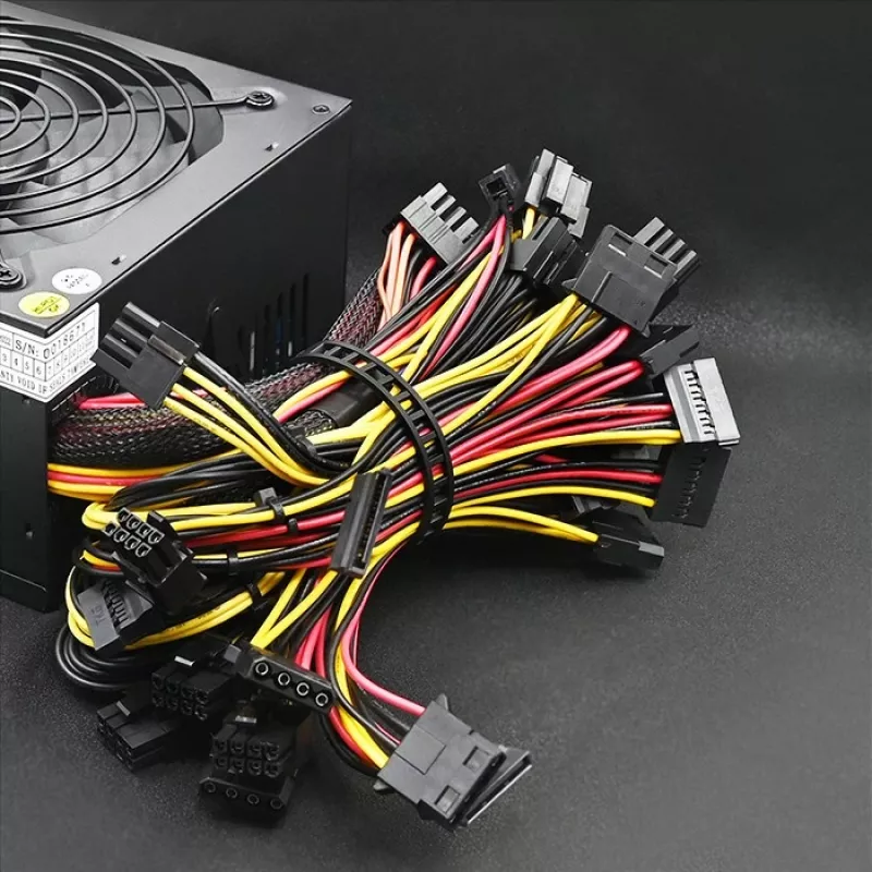 Virtalähde QOLTEC Gaming Miner 1600W Gold, 1600 W, ATX, Gold-hyötysuhde