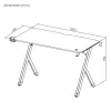 NanoRS pelipöytä LED-taustavalaistus 120x60cm RS10