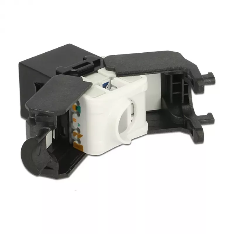 Delock 86267 Keystone-moduuli RJ45 - LSA Cat.6A UTP, musta