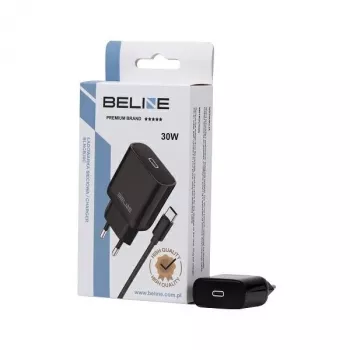 Laturi Beline Beli02176 30W USB-C USB-C-kaapelilla, musta