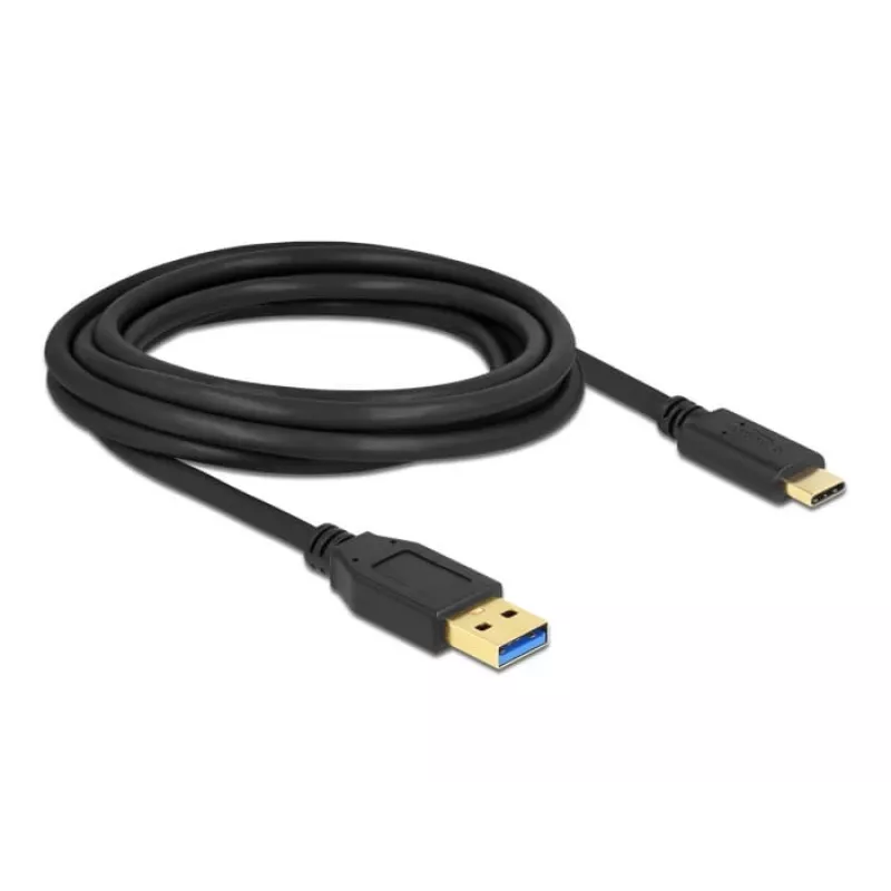 USB-kaapeli DeLOCK SuperSpeed USB 3.2 Gen 2 Type-A - Type-C 3 m