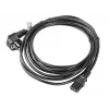 Virtakaapeli LANBERG CA-C13C-11CC-0050-BK – 5 m, C13-liitin CEE7/7, kulmaliitin C13