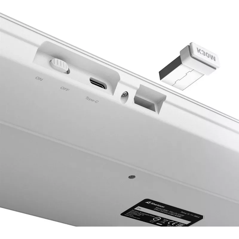 Sharkoon OfficePal K30W valkoinen DE-asettelu Rubberdome