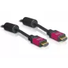 Delock 84334 HDMI-kaapeli, HDMI A uros – HDMI A uros, 4K 30 Hz, 3 m