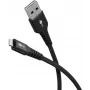 Goobay Lightning - USB-A superpehmeä tekstiilikaapeli metalliliittimillä, 2 m (74504)