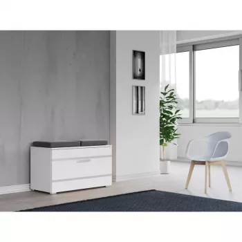Suljettu kenkätelineen päällinen e shop OPAL SZAFKA BIEL — valkoinen, lastulevy, B850×H450 mm, 16 mm kehys