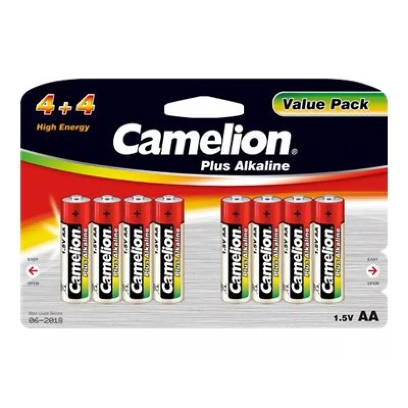Alkaliparistot CAMELION AA LR6 Plus — 8 kpl:n pakkaus, AA (LR6)