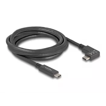 DeLOCK USB-kaapeli USB Type-C uros - USB Type-C uros kulma 2 m 5 Gbit/s 4K PD 60 W