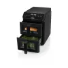 Princess Double Stack -kiertoilmakypsennin | 182490 | teho 3000 W | tilavuus 11,2 l | musta