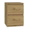 Yöpöytä Top e shop M2 ARTISAN, 2 laatikkoa, tammipuu, 300×300×400 mm