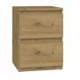 Yöpöytä Top e shop M2 ARTISAN, 2 laatikkoa, tammipuu, 300×300×400 mm