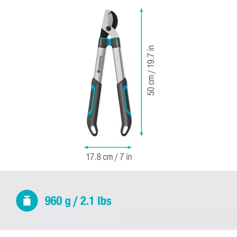 Gardena EasyCut S -oksasakset harmaa/turkoosi 50 cm (12030-88)