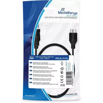 USB-kaapeli MediaRange MRCS154 USB 2.0 1,8 m musta