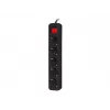 Jatkojohto Lanberg PS1-05F-0300-BK 3m 5 pistorasiaa sisäkäyttöön musta
