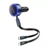 Vention FFOB0 30W autolaturi USB-C–Lightning-kaapelilla, 30 W teho iPhone-lataukseen