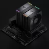 CPU-jäähdytin Jonsbo HX6280 PWM RGB 130 mm, musta