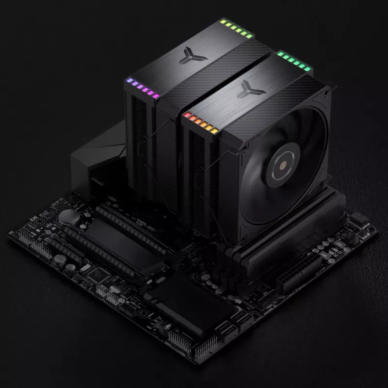 CPU-jäähdytin Jonsbo HX6280 PWM RGB 130 mm, musta