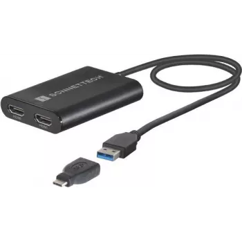 USB-näytönohjainadapteri Sonnet USB3-DHDMI – jopa 3840 x 2160, USB 3.0, musta