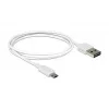 USB-kaapeli DeLOCK 84807 USB 2.0 1 m USB A Micro-USB B valkoinen