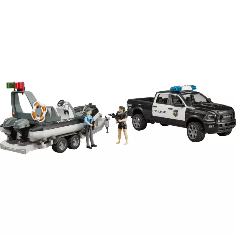 Dodge RAM 2500 poliisiauto pickup veneellä