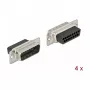 Kaapeliliitin DeLOCK 66709 D-Sub 15 pin musta hopea