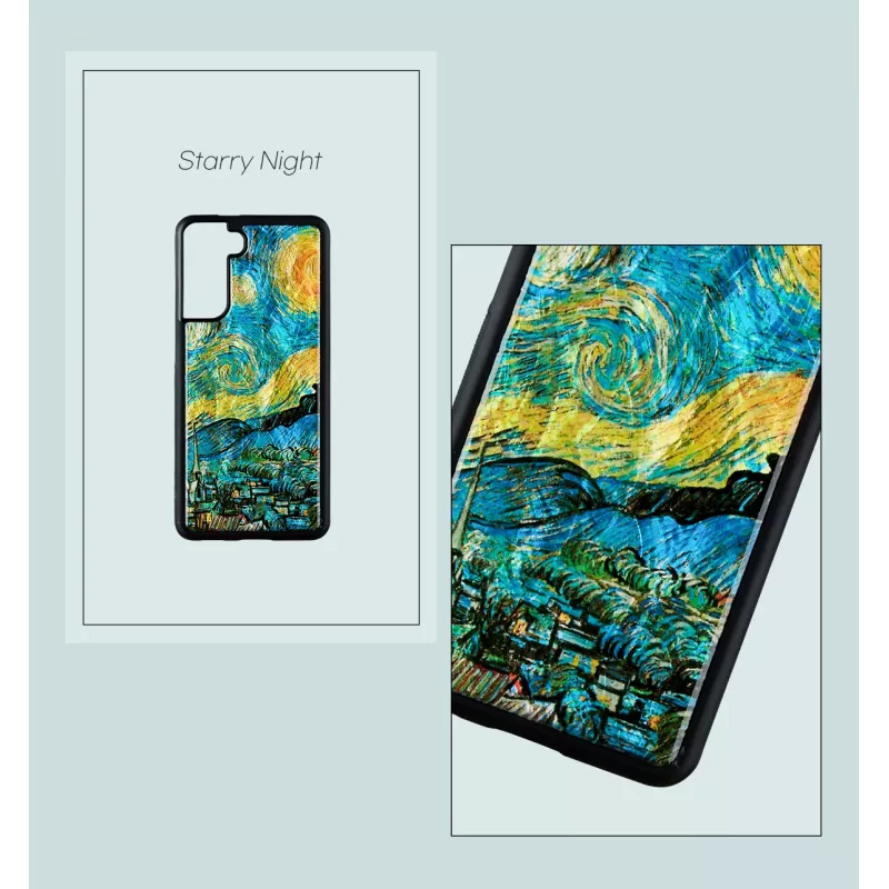 Suojakotelo iKins Samsung Galaxy S21+ — tähtiyö musta