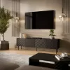 Cama LUCCA 4D TV-taso 200x40x59 musta