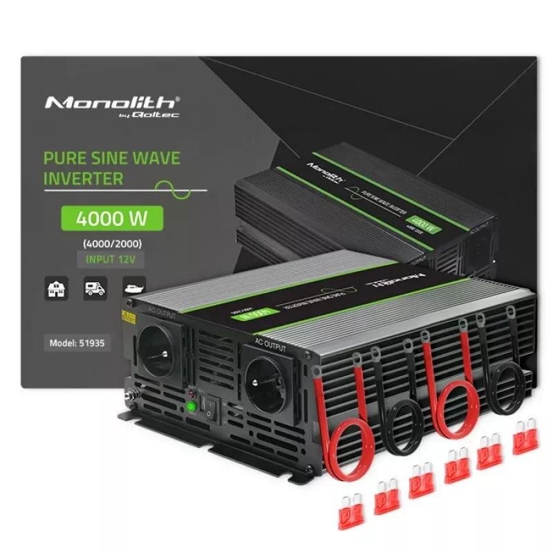 Qoltec Monolith virtalähde auto 4000 W musta